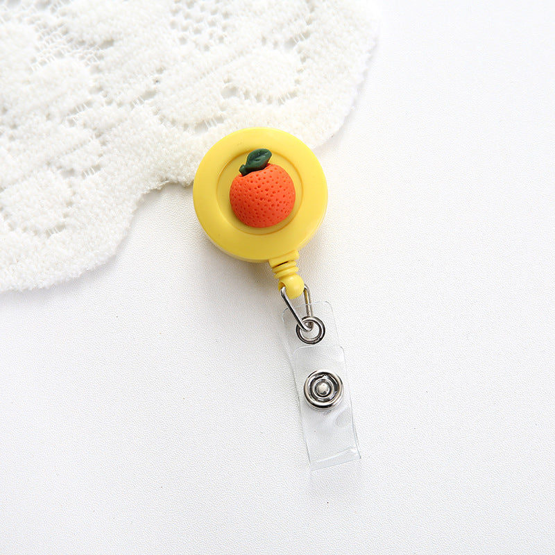 Wholesale Badge Reels Plastic Cartoon Avocado Sunflower Badge Scroll Retractable Keychain